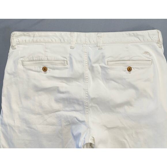 Tommy Bahama Flat Front Stretch Cotton/Tencel Chino Shorts. Ivory, Men's 38. GUC - Picture 5 of 5